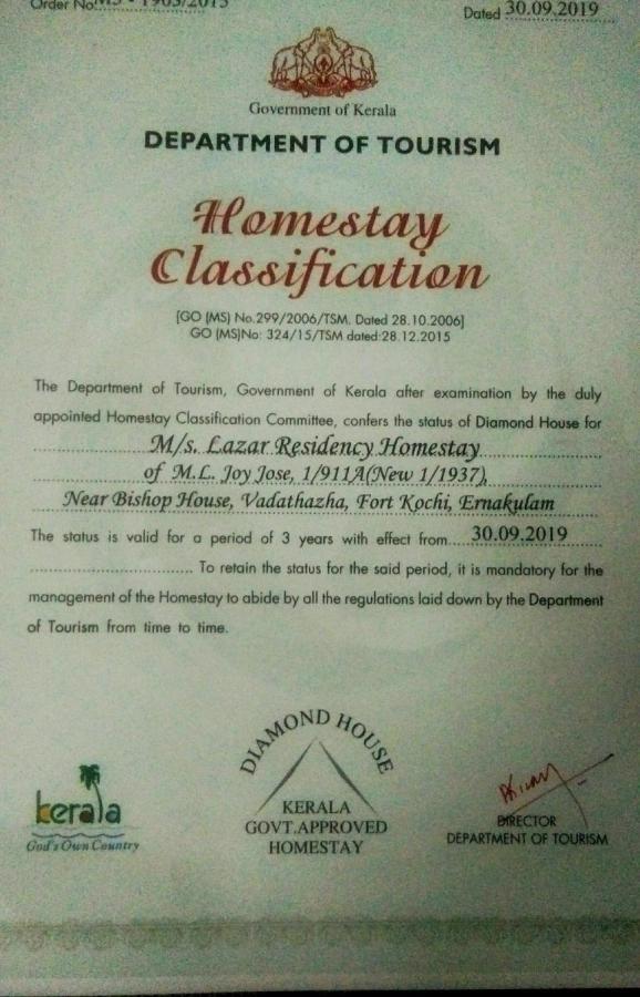 Lazar Residency Homestay Kochi Kültér fotó